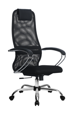 Кресло Метта BK-8, черный, хром (SU-B-8/подл.131/осн.003)