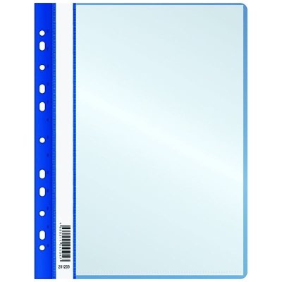 Папка-скоросшиватель с 10 вкладышами OfficeSpace с перфорацией, А4, 160мкм, пластик, синяя 281209