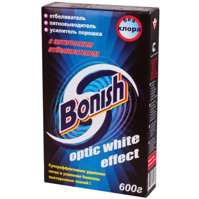 Средство для удаления пятен 600 г, BONISH (Бониш) "Optic white effect", без хлора ш/к10471