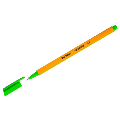 Ручка капиллярная Berlingo "Rapido" светло-зеленая, 0,4мм, трехгранная CK_40106