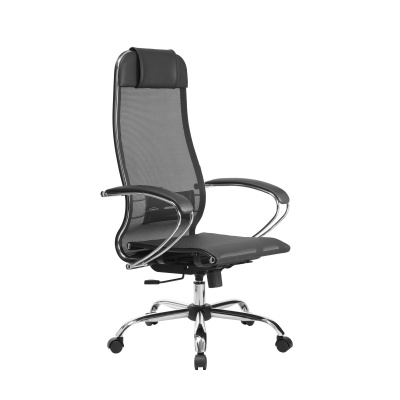 Кресло МЕТТА комплект 4, черный, хром (МЕТТА-4(MPRU)/подл.131/осн.003)