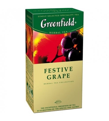 Чай Greenfield "Festive Grape" травяной чай со вкусом винограда 2*25 1/10 0522-10 