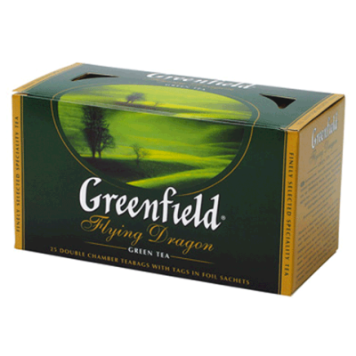 Чай GREENFIELD "Flying Dragon", зеленый, 25 пакетиков в конвертах по 2г
