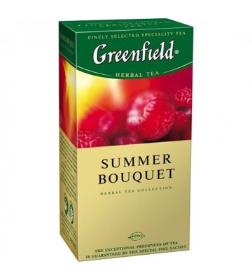 Чай Greenfield "Summer Bouquet" травяной пакетированный чай со вкусом малины 1,5*25пак. 0433-10