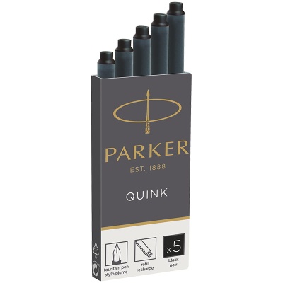 Картриджи чернильные Parker "Cartridge Quink" черные, 5шт., картонная коробка 1950382