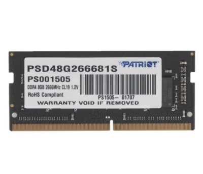 Оперативная память Patriot PSD48G266681S, 8GB, DDR4, SO-DIMM, Ret