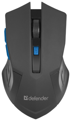 Мышь беспроводная оптическая DEFENDER Accura MM-275 черно-синий,6 кнопок, 800-1600 dpi,52275