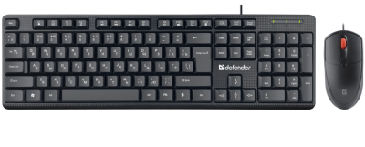 Набор проводной клавиатура+мышь DEFENDER LINE C-511, USB, черный [45511]