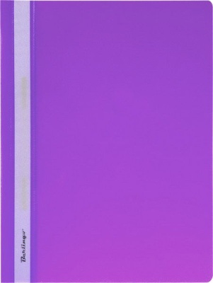 Папка-скоросшиватель пластик. Berlingo, А4, 180мкм, фиолетовая с прозр. верхом ASp_04107