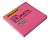 Блок самоклеящийся бумажный Silwerhof 682161-03, 100л, 76х76 мм, розовый неоновый
