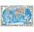 Карта настенная ГЕОДОМ "Мир политический с флагами", 124х80 см, М1:24 млн, 978-5-906964-89-2