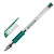 Ручка гелевая STAFF, корпус прозрачный, узел 0,5 мм, линия 0,35 мм, резиновый упор, зеленая, 141825