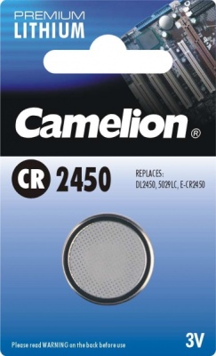 Батарейка Camelion CR 2450 (1*BL, 3V) ж3072