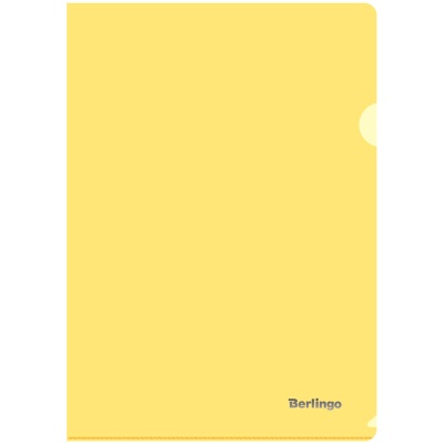 Папка-уголок Berlingo, А4, 180мкм, прозрачная желтая AGp_04105
