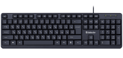 Клавиатура Defender DAILY HB-162, проводная, USB, черный [45162]