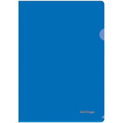 Папка-уголок Berlingo, А4, 180мкм, непрозрачная, синяя AGp_04402