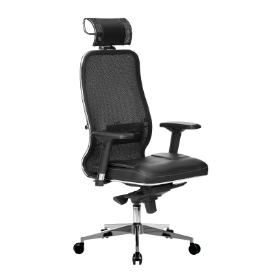 Офисное кресло Metta Samurai SL-3.041 MPES, прямое пятилучие, черный плюс