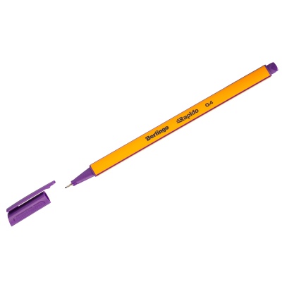 Ручка капиллярная Berlingo "Rapido" фиолетовая, 0,4мм, трехгранная CK_40105