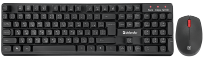 Набор беспроводной клавиатура + мышь Defender MILAN C-992, USB, черный [45992]