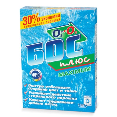 Средство для отбеливания и чистки тканей 600 г, БОС плюс "Maximum", порошок, ш/к 00332