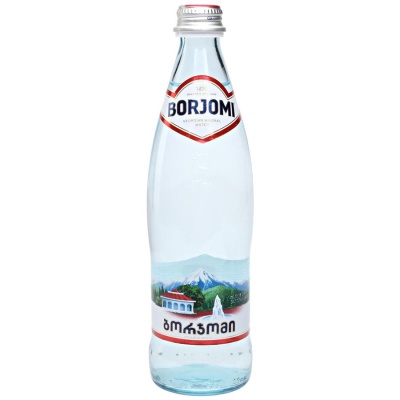 Вода минеральная газированная BORJOMI (Боржоми) 0,5 л стекло