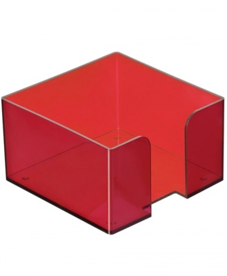 Подставка для бумажного блока 9*9*5 тонированный темно-красный ВИШНЯ СТАММ ПЛ51