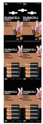 Батарейка Duracell Basic LR 6 4xBLx4 отрывной (16/208)