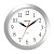 Часы настенные TROYKA 11170113, круг, серебристые, серебристая рамка, 29х29х3,5 см