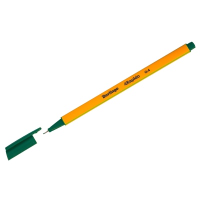 Ручка капиллярная Berlingo "Rapido" зеленая, 0,4мм, трехгранная CK_40103