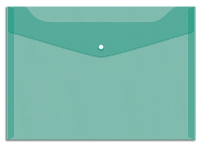 Папка-конверт на кнопке OfficeSpace А4, 150мкм, зеленая, Fmk12-3/220895