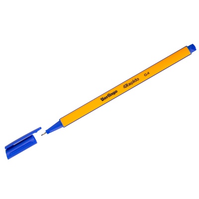 Ручка капиллярная Berlingo "Rapido" синяя, 0,4мм, трехгранная CK_40101
