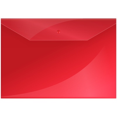 Папка-конверт на кнопке OfficeSpace А4, 150мкм, красная Fmk12-4/220896