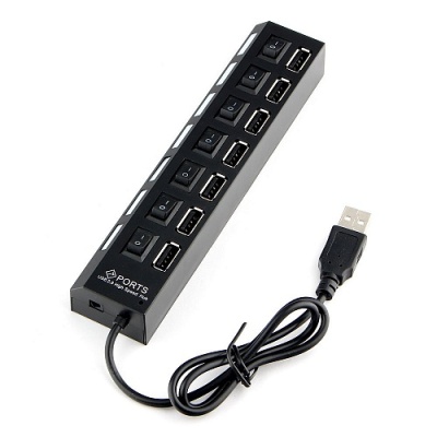 USB концентратор Gembird UHB-U2P7-02, 7 портов, питание, блистер