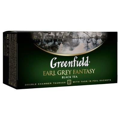 Чай Greenfield "Earl Grey Fantasy", черный с бергамотом, 25 фольг пакетиков по 2г 0427-15
